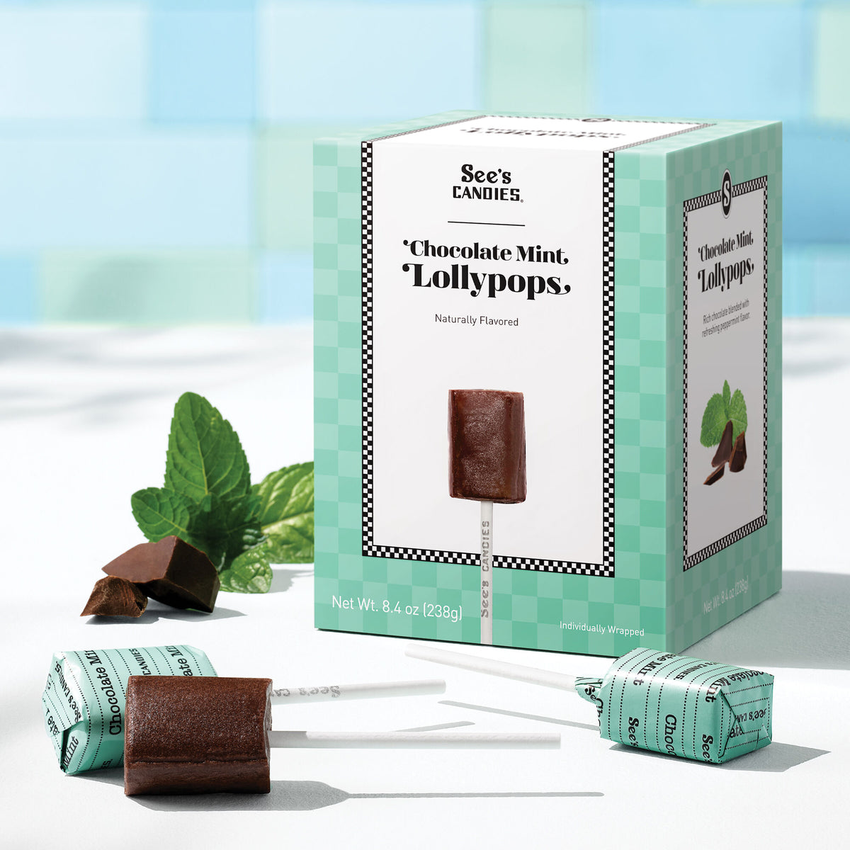 Chocolate Mint Lollypops